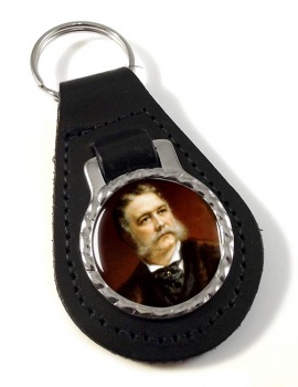 President Chester Arhtur Leather Key Fob