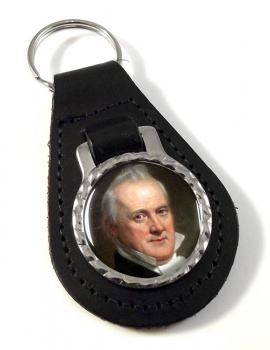 President James Buchanan Leather Key Fob