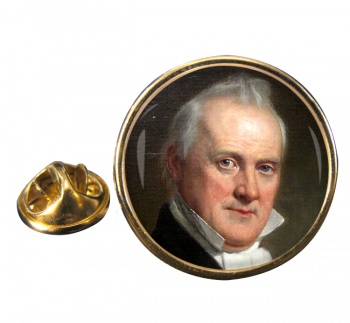 President James Buchanan Round Pin Badge