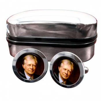 President Jimmy Carter Round Cufflinks