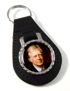President Jimmy Carter Leather Key Fob