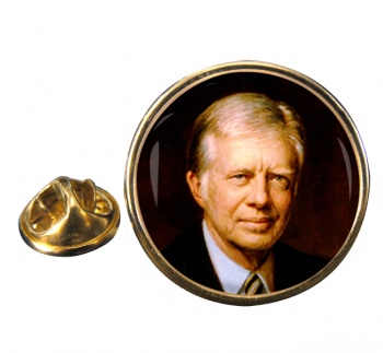 President Jimmy Carter Round Pin Badge