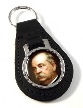 President Grover Cleveland Leather Key Fob