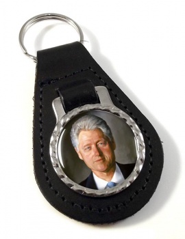 President Bill Clinton Leather Key Fob