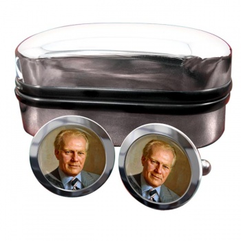 President Gerald Ford Round Cufflinks