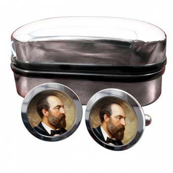 President James Garfield Round Cufflinks