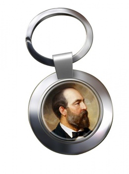 President James Garfield Chrome Key Ring