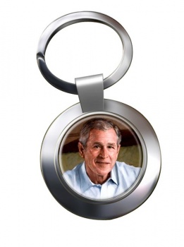 President George W. Bush Chrome Key Ring