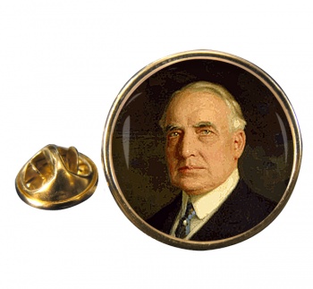 President Warren Harding Round Pin Badge