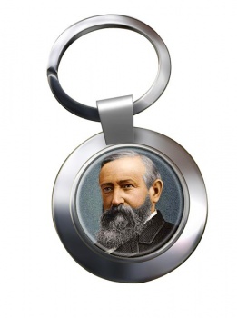 President Benjamin Harrison Chrome Key Ring