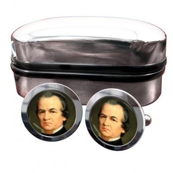 President Andrew Johnson Round Cufflinks