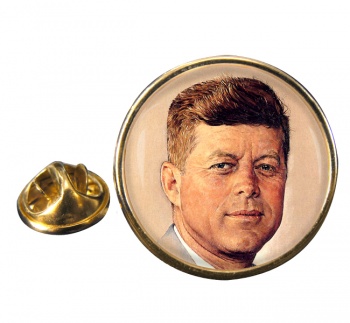 President John F. Kennedy Round Pin Badge