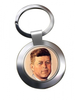 President John F. Kennedy Chrome Key Ring