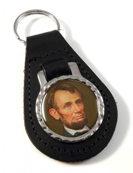 President Abraham Lincoln Leather Key Fob