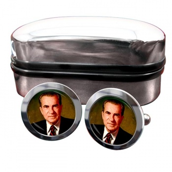 President Richard Nixon Round Cufflinks