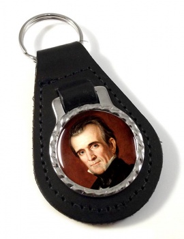 President James Polk Leather Key Fob