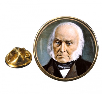 President John Quincy Adams Round Pin Badge