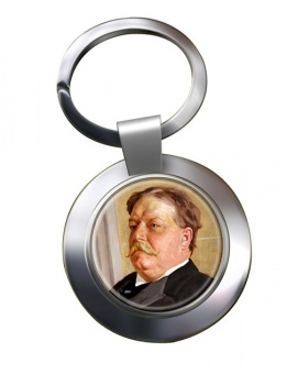 President William Howard Taft Chrome Key Ring