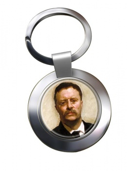 President Theodore Roosevelt Chrome Key Ring