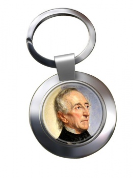 President John Tyler Chrome Key Ring