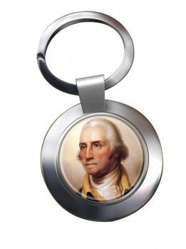 George Washington Chrome Key Ring