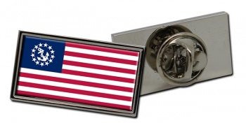 US Yacht Ensign Rectangle Tie Pin