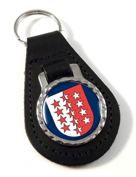 Valais Wallis (Switzerland) Leather Key Fob