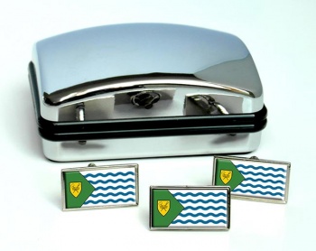 Vancouver (Canada) Flag Cufflink and Tie Pin Set