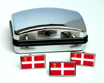 Venerable Order of St John Rectangle Cufflink and Tie Pin Set