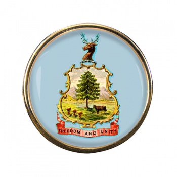 Vermont Round Pin Badge