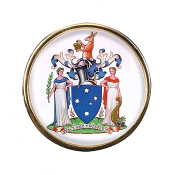 Victoria Australia Round Pin Badge