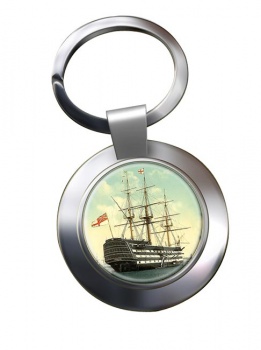 HMS Victory Chrome Key Ring
