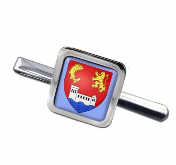 Villeurbanne (France) Square Tie Clip