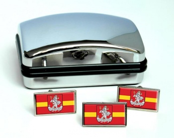 Vilnius (Lithuania) Flag Cufflink and Tie Pin Set