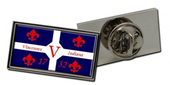 Vincennes IN Flag Pin Badge