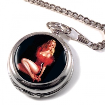 Vintage Pin-up Girl Pocket Watch