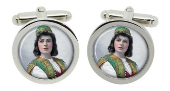 Viola Allen Round Cufflinks