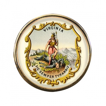 Virginia Round Pin Badge