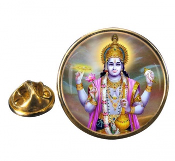 Vishnu Round Pin Badge