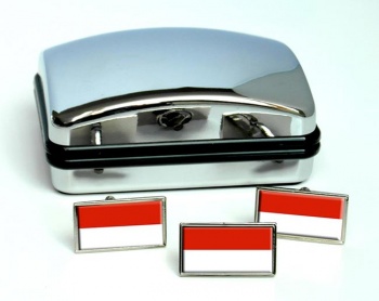 Vorarlberg Flag Cufflink and Tie Pin Set