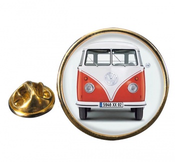 VW Camper Front View Round Lapel