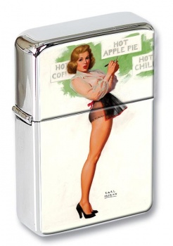 Pin-up Waitress Flip Top Lighter