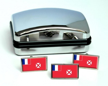 Wallis et Futuna Flag Cufflink and Tie Pin Set