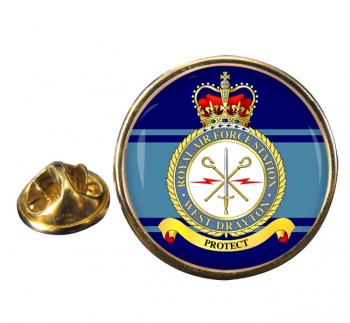 RAF Station West Drayton Round Pin Badge
