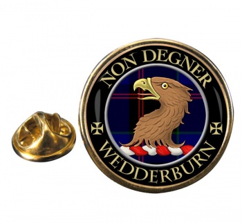 Wedderburn Scottish Clan Round Pin Badge