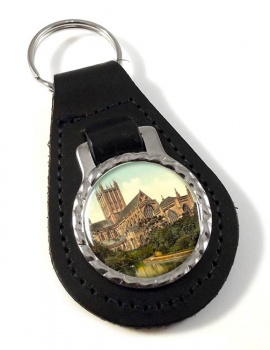 Wells Cathedral Leather Key Fob