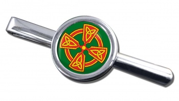 Welsh Celtic Cross Round Tie Clip