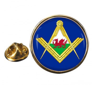 Welsh Masons Round Pin Badge