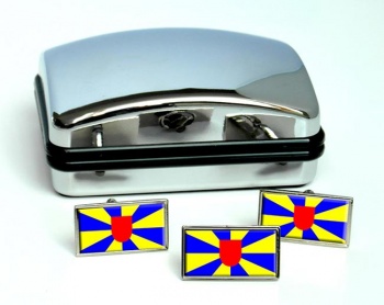 West-Vlaanderen (Belgium) Flag Cufflink and Tie Pin Set