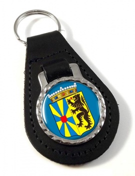 West-Vlaanderen (Belgium) Leather Key Fob